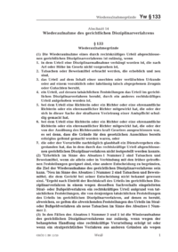 Dokument &sect; 133 Wiederaufnahmegr&uuml;nde