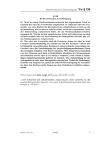 Dokument &sect; 138 Rechtswirkungen, Entsch&auml;digung