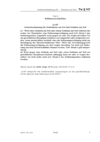 Dokument &sect; 147 Sonderbestimmung f&uuml;r Soldatinnen auf Zeit und Soldaten auf Zeit