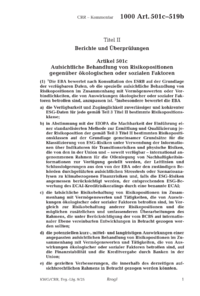 Dokument Artikel 501c&ndash;519b Berichte und &Uuml;berpr&uuml;fungen