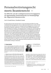 Dokument Personalvertretungsrecht meets Beamtenrecht