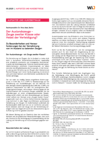 Dokument Der Auslandszeuge &ndash; Zeuge zweiter Klasse oder Hebel der Verteidigung?