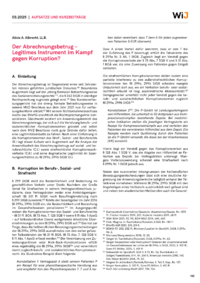 Dokument Der Abrechnungsbetrug &ndash; Legitimes Instrument im Kampf gegen Korruption?