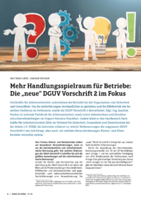 Dokument Mehr Handlungsspielraum f&uuml;r Betriebe: Die &bdquo;neue&ldquo; DGUV Vorschrift 2 im Fokus