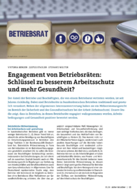 Dokument Engagement von Betriebsr&auml;ten: Schl&uuml;ssel zu besserem Arbeitsschutz und mehr Gesundheit?