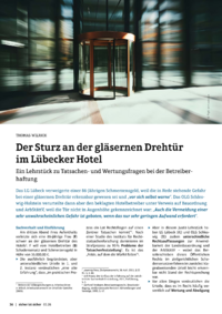 Dokument Der Sturz an der gl&auml;sernen Dreht&uuml;r im L&uuml;becker Hotel