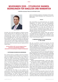 Dokument Neuerungen 2026 &ndash; Steuerliche Rahmenbedingungen f&uuml;r Kanzleien und Mandanten