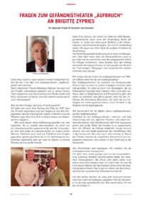 Dokument Fragen zum Gef&auml;ngnistheater &bdquo;AufBruch&ldquo; an Brigitte Zypries