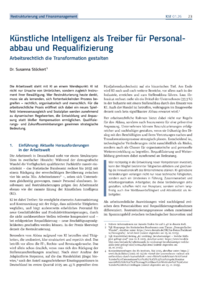 Dokument K&uuml;nstliche Intelligenz als Treiber f&uuml;r Personalabbau und Requalifizierung