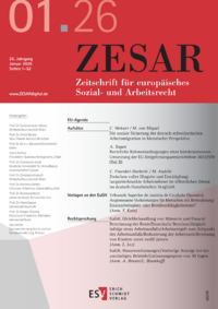 Ausgabe ZESAR Ausgabe 01 2026