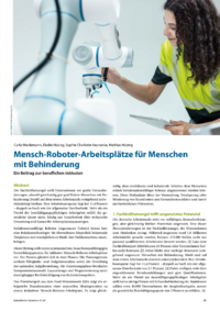 Dokument Mensch-Roboter-Arbeitspl&auml;tze f&uuml;r Menschen mit Behinderung