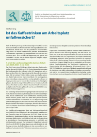 Dokument Ist das Kaffeetrinken am Arbeitsplatz unfallversichert?