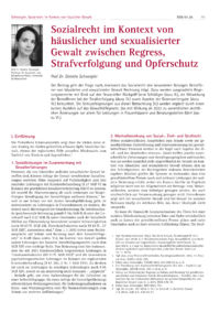 Dokument Sozialrecht im Kontext von h&auml;uslicher und sexualisierter Gewalt zwischen Regress, Strafverfolgung und Opferschutz