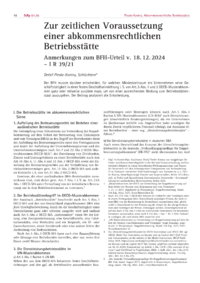 Dokument Zur zeitlichen Voraussetzung einer abkommensrechtlichen Betriebsst&auml;tte