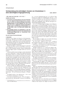 Dokument Vorsteuerabzug bei erstmaligem Ausweis von Umsatzsteuer in einer (berichtigten) Eingangsrechnung