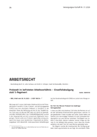 Dokument Probezeit im befristeten Arbeitsverh&auml;ltnis &ndash; Einzelfallabw&auml;gung statt %-Regelwert