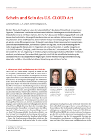 Dokument Schein und Sein des U.S. CLOUD Act