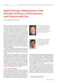 Dokument Digital Entropy: Making Sense of the Disorder in Privacy, AI Governance, and Cybersecurity Law