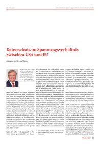 Dokument Datenschutz im Spannungsverh&auml;ltnis zwischen USA und EU