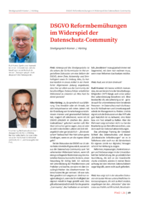 Dokument DSGVO Reformbem&uuml;hungen im Widerspiel der Datenschutz-Community