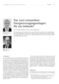 Dokument Nur zwei erneuerbare Energieerzeugungsanlagen f&uuml;r ein Geb&auml;ude?