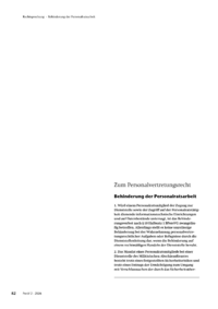 Dokument Behinderung der Personalratsarbeit