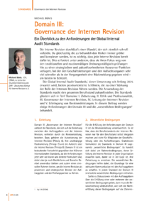 Dokument Domain III: Governance der Internen Revision