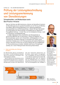 Dokument Pr&uuml;fung der Leistungsbeschreibung und Leistungsanerkennung von Dienstleistungen