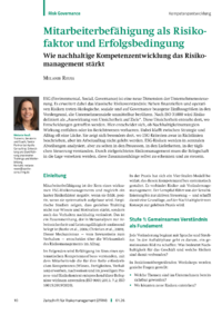 Dokument Mitarbeiterbef&auml;higung als Risikofaktor und Erfolgsbedingung