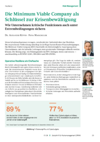 Dokument Die Minimum Viable Company als Schl&uuml;ssel zur Krisenbew&auml;ltigung