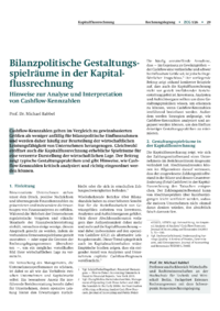 Dokument Bilanzpolitische Gestaltungsspielr&auml;ume in der Kapitalflussrechnung