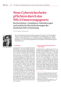 Dokument Neue Cybersicherheitspflichten durch das NIS-2-Umsetzungsgesetz