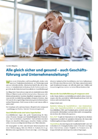 Dokument Alle gleich sicher und gesund &ndash; auch Gesch&auml;ftsf&uuml;hrung und Unternehmensleitung?