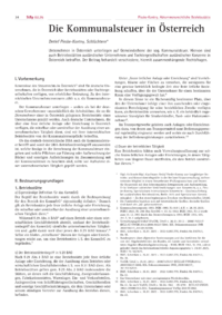 Dokument Die Kommunalsteuer in &Ouml;sterreich