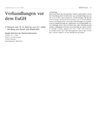 Dokument Zeitraum vom 19.12.2025 bis zum 22.1.2026 mit Bezug zum Sozial- und Arbeitsrecht