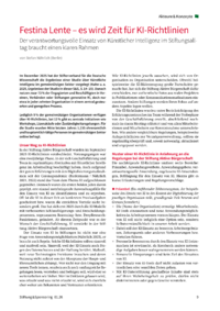 Dokument Festina Lente &ndash; es wird Zeit f&uuml;r KI-Richtlinien