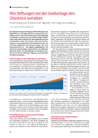 Dokument Wie Stiftungen bei der Geldanlage den &Uuml;berblick behalten