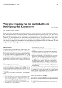 Dokument Voraussetzungen f&uuml;r die wirtschaftliche Bet&auml;tigung der Kommunen