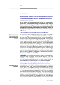 Dokument Hinweispflicht auf Pass- und Visumserfordernisse sowie Einreisebestimmungen auch f&uuml;r Reiseb&uuml;ros/Vermittler