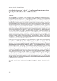 Dokument  Liebe Kolleg*innen, car* collegh*  &ndash; Neue Formen f&uuml;r gendergerechten Sprachgebrauch im Deutschen und Italienischen