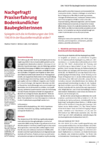 Dokument Nachgefragt! Praxiserfahrung Bodenkundlicher BaubegleiterInnen