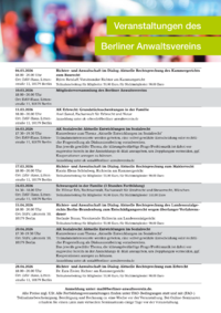 Dokument Veranstaltungen des Berliner Anwaltsvereins