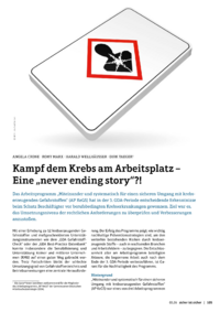 Dokument Kampf dem Krebs am Arbeitsplatz &ndash; Eine &bdquo;never ending story&ldquo;?!