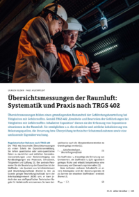 Dokument &Uuml;bersichtsmessungen der Raumluft: Systematik und Praxis nach TRGS 402