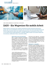 Dokument ZAZU &ndash; Ein Wegweiser f&uuml;r mobile Arbeit