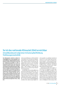 Dokument So ist das nationale Klimaziel 2040 erreichbar