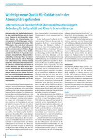 Dokument Wichtige neue Quelle f&uuml;r Oxidation in der Atmosph&auml;re gefunden