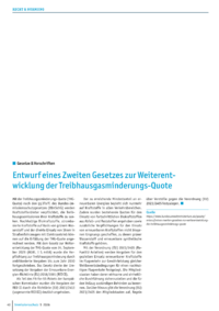 Dokument Entwurf eines Zweiten Gesetzes zur Weiterentwicklung der Treibhausgasminderungs-Quote