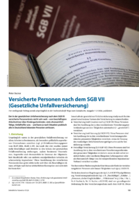 Dokument Versicherte Personen nach dem SGB VII (Gesetzliche Unfallversicherung)