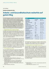 Dokument Arbeits- und Gesundheitsschutz weiterhin auf gutem Weg